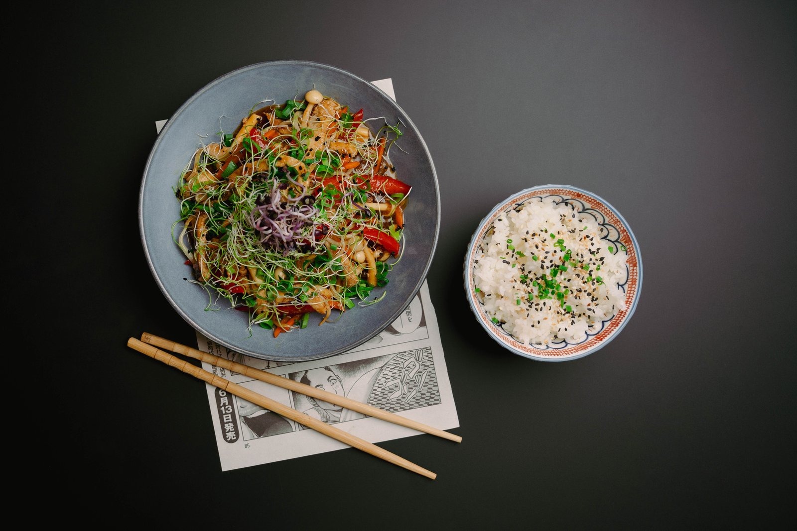 Pork stir fry at Ondori Izakaya - Japanese wok preparation
